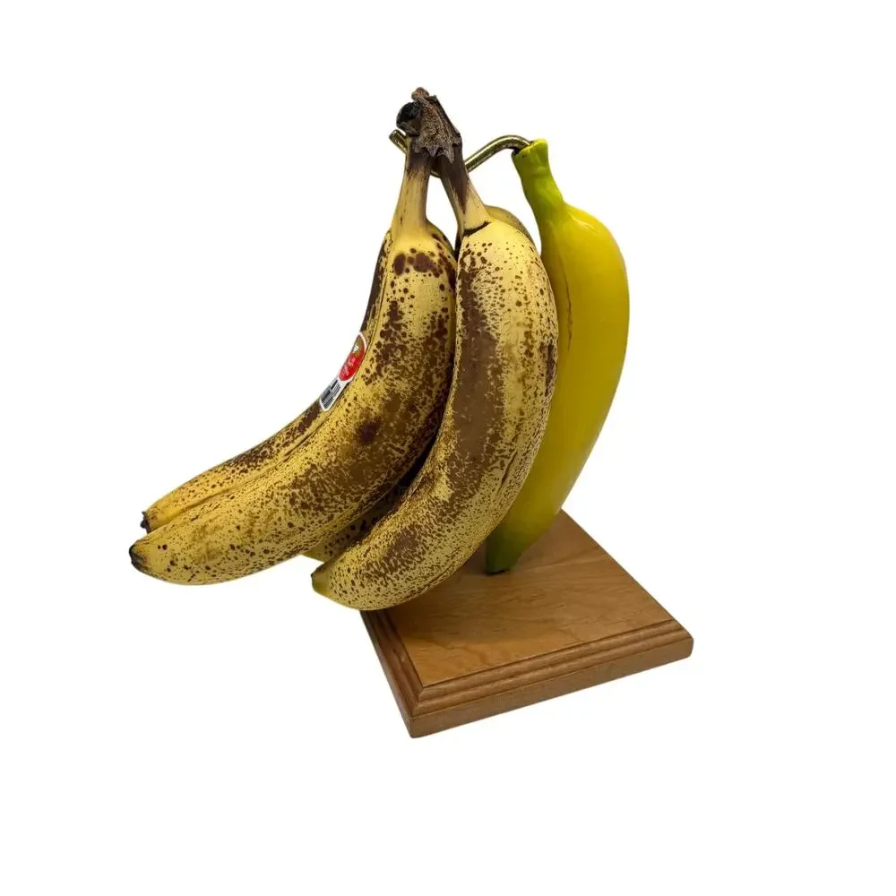 Vintage Levitating Bananas Banana Holder Bazillion Products Wood Base Novelty